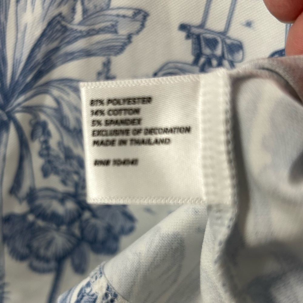 Walter Hagen NEW Women's XXL blue toile Clubhouse Golf Polo Summer Casual - Picture 7 of 11